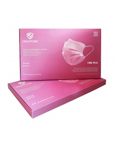 Achat masque chirurgical ROSE 3 plis jetable norme CE EN14683 type IIR - Livraison rapide prix pas cher 2