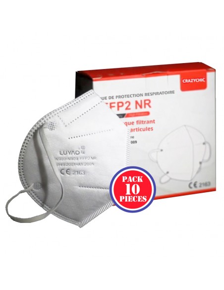 Masque FFP2 Norme CE EN149 - Demi-masque filtrant - 10 pièces